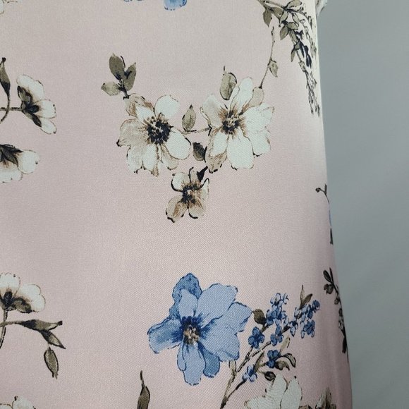 EMMA & Michele Pink Floral Satin Slip Dress Size M - Picture 10 of 16